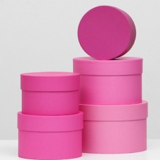 Коробки круглые "Розовое сияние", в ассортименте, размер и цена указаны в описании товара